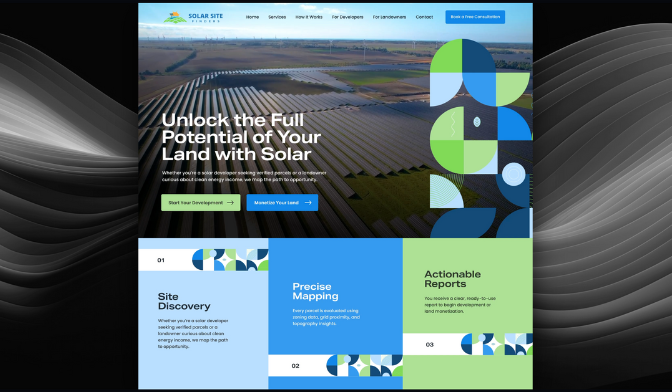 Solar Site Website Design 1